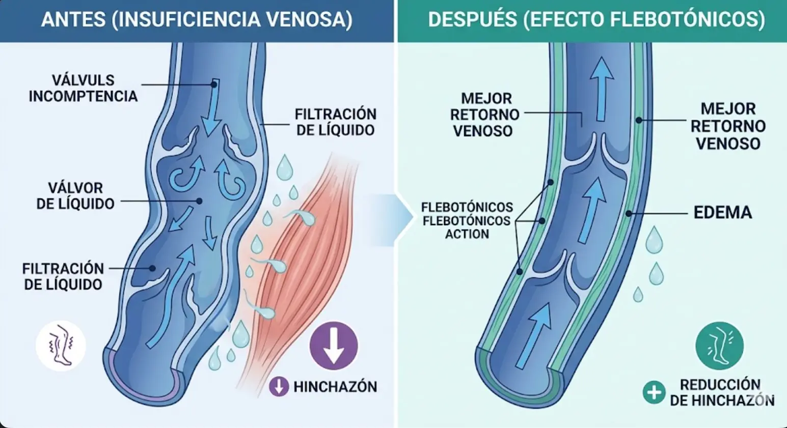 EFECTO DE LOS FLEBOTONICOS